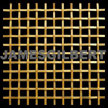 Handwoven Brass Decorative Grille with 3mm Plain Wire and 10mm Square Aperture